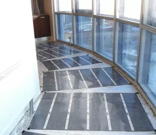 Монтаж инфракрасного теплого пола на балконе в Зеленограде