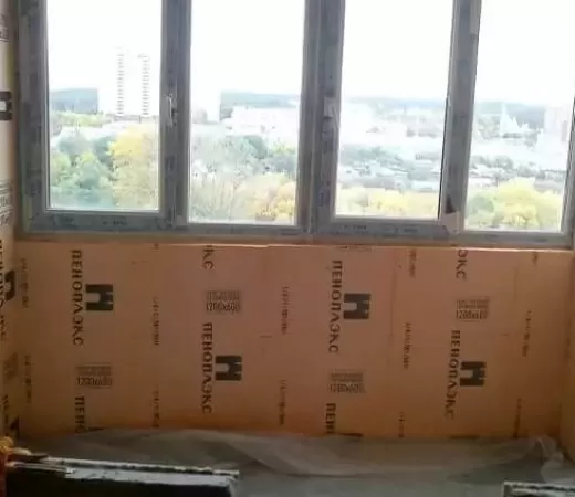 Утепление балкона пеноплексом